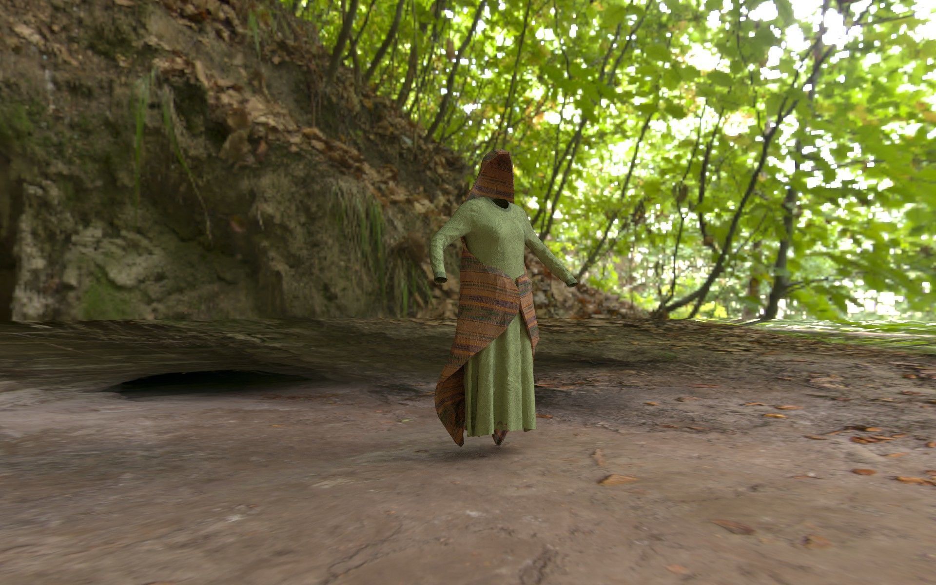 Low Poly Mesh Cloth Garment 3D Model - High-Quality and Detailed Low-poly 3D model_1