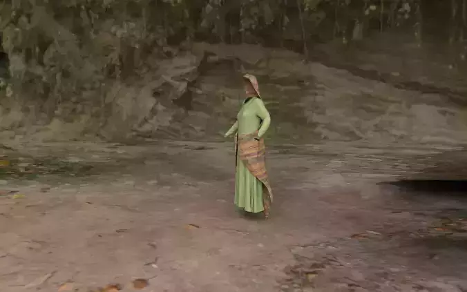 Low Poly Mesh Cloth Garment 3D Model - High-Quality and Detailed