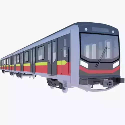 Warsaw metro exterior 3D model