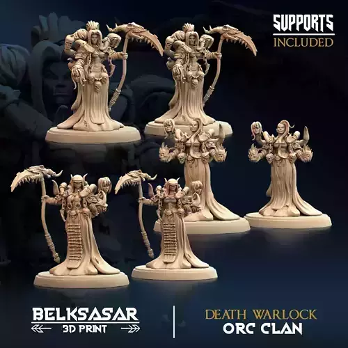 Orc - Death Warlock Topless and Normal Set x3