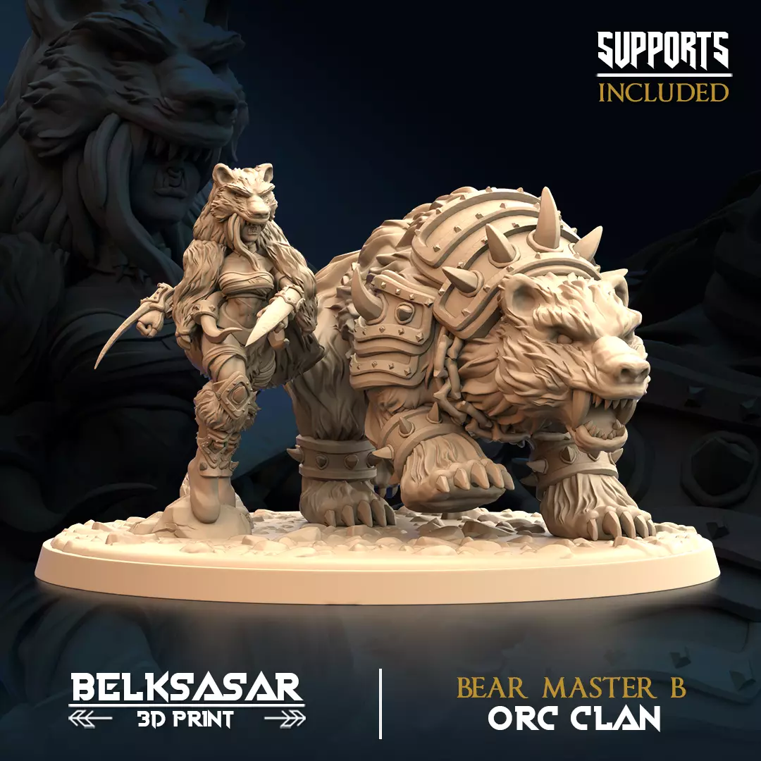 Orc - Bear Master B 3D print model_0