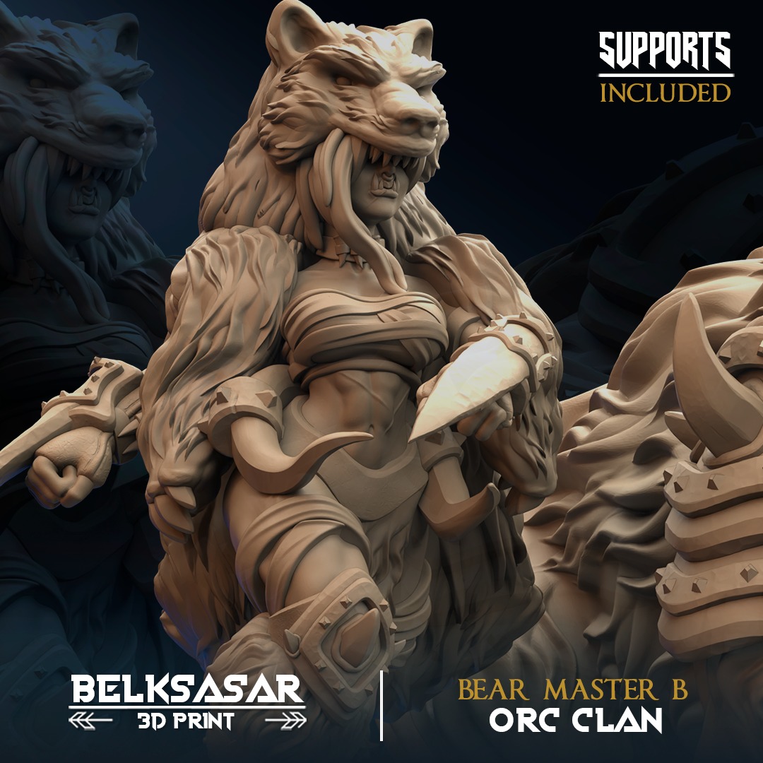 Orc - Bear Master B 3D print model_2