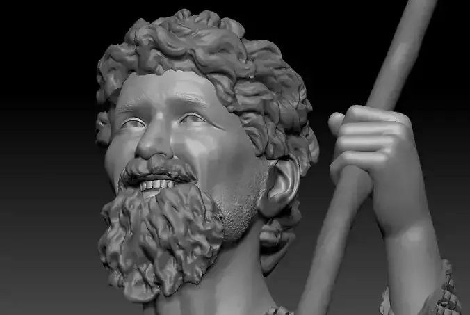 Nativity adoring shepherd printable 3D print model