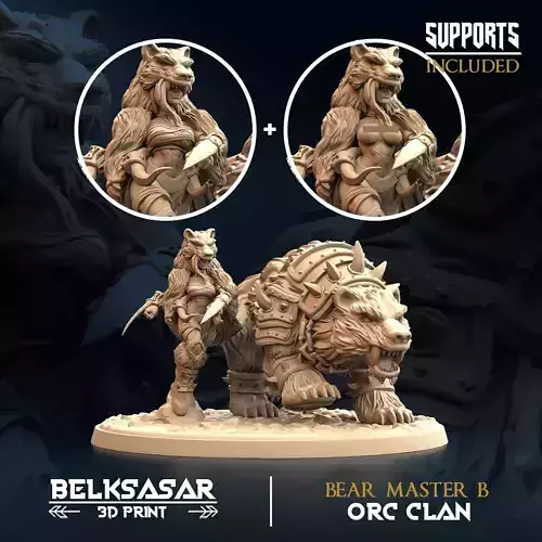 Orc - Bear Master B Nude and Normal