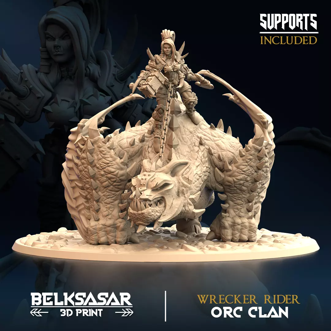 Dragon and Orc - Wrecker Rider 3D print model