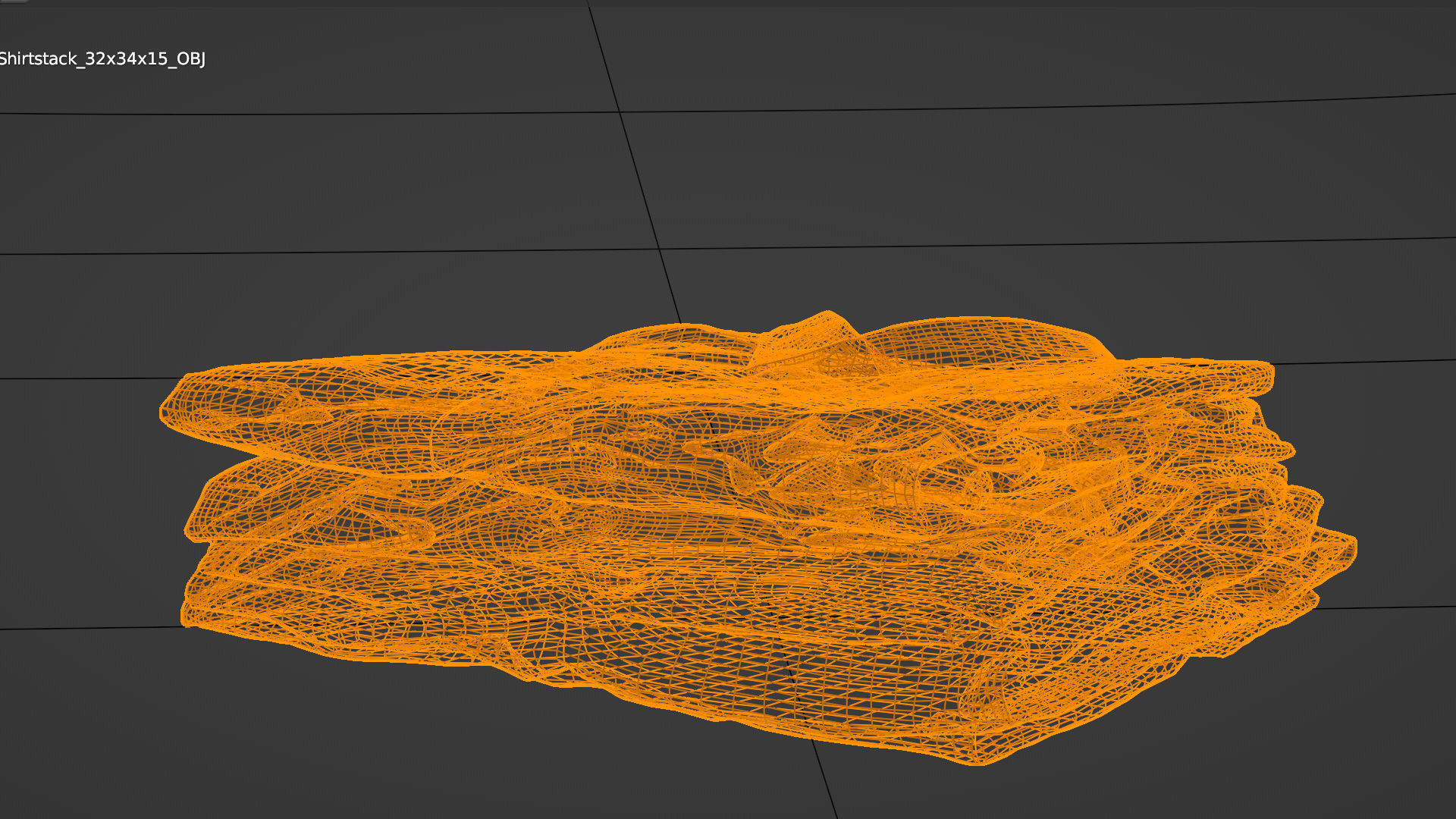 Pile or stack of folded shirts polo Generic casual clothing  3D model_5