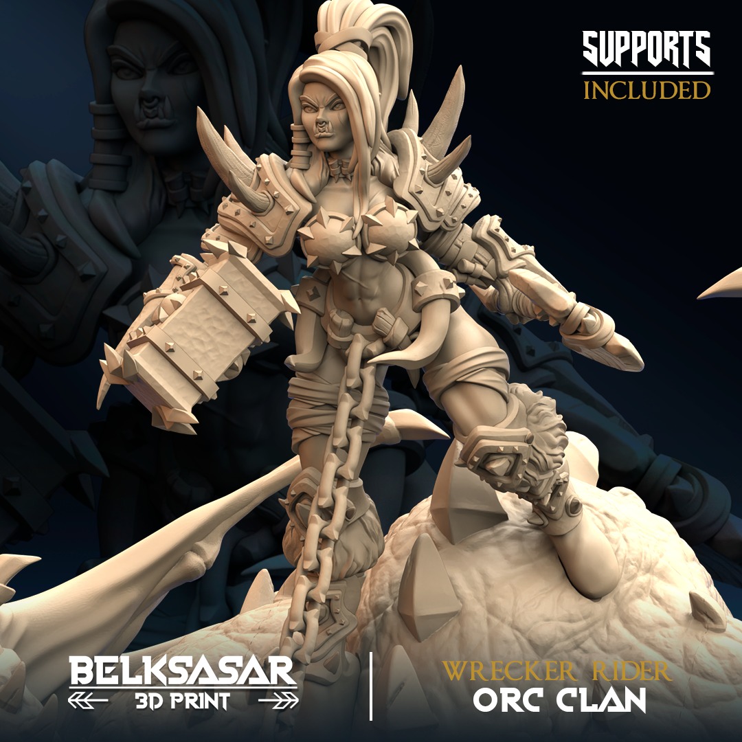 Dragon and Orc - Wrecker Rider Nude and Normal 3D print model_2