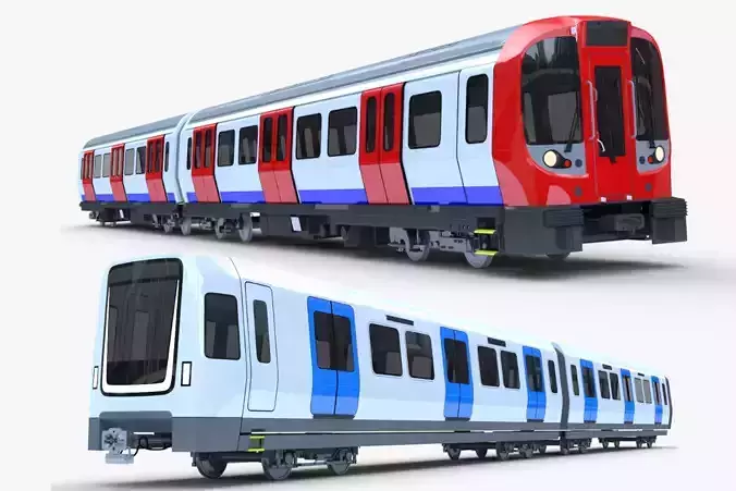 London and Stockholm metro trains 3D Model Collection