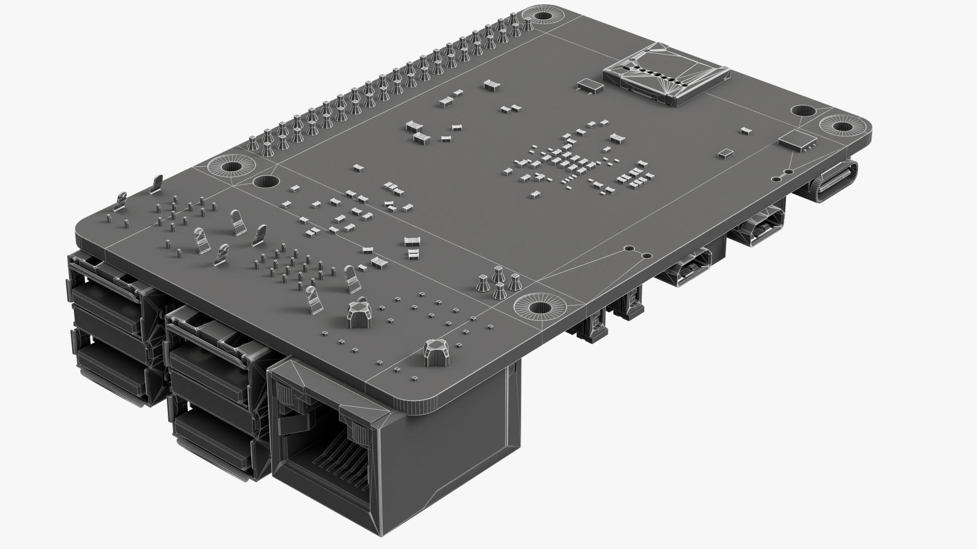 Raspberry pi 5 Low-poly 3D model_19