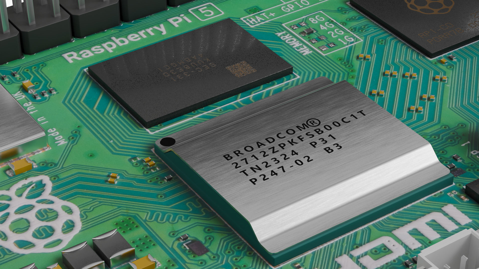 Raspberry pi 5 Low-poly 3D model_4