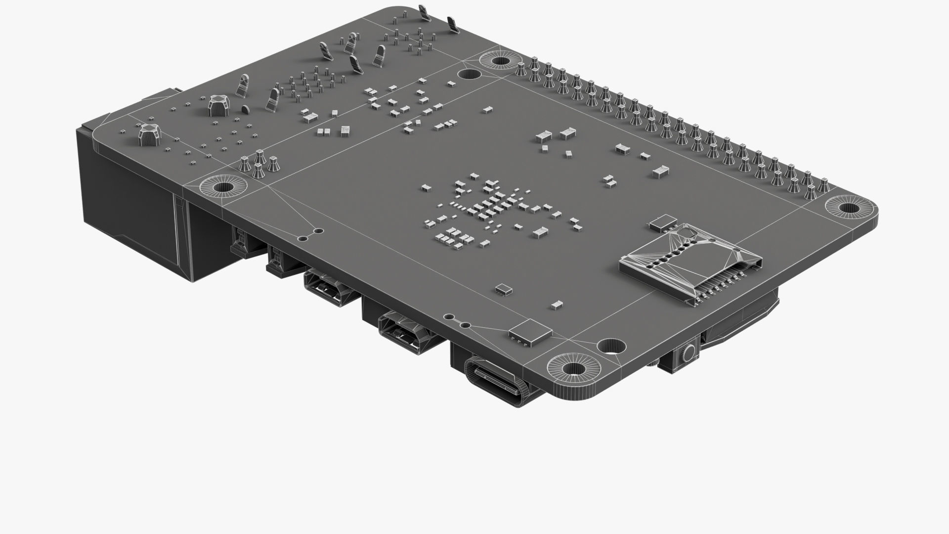 Raspberry pi 5 Low-poly 3D model_20
