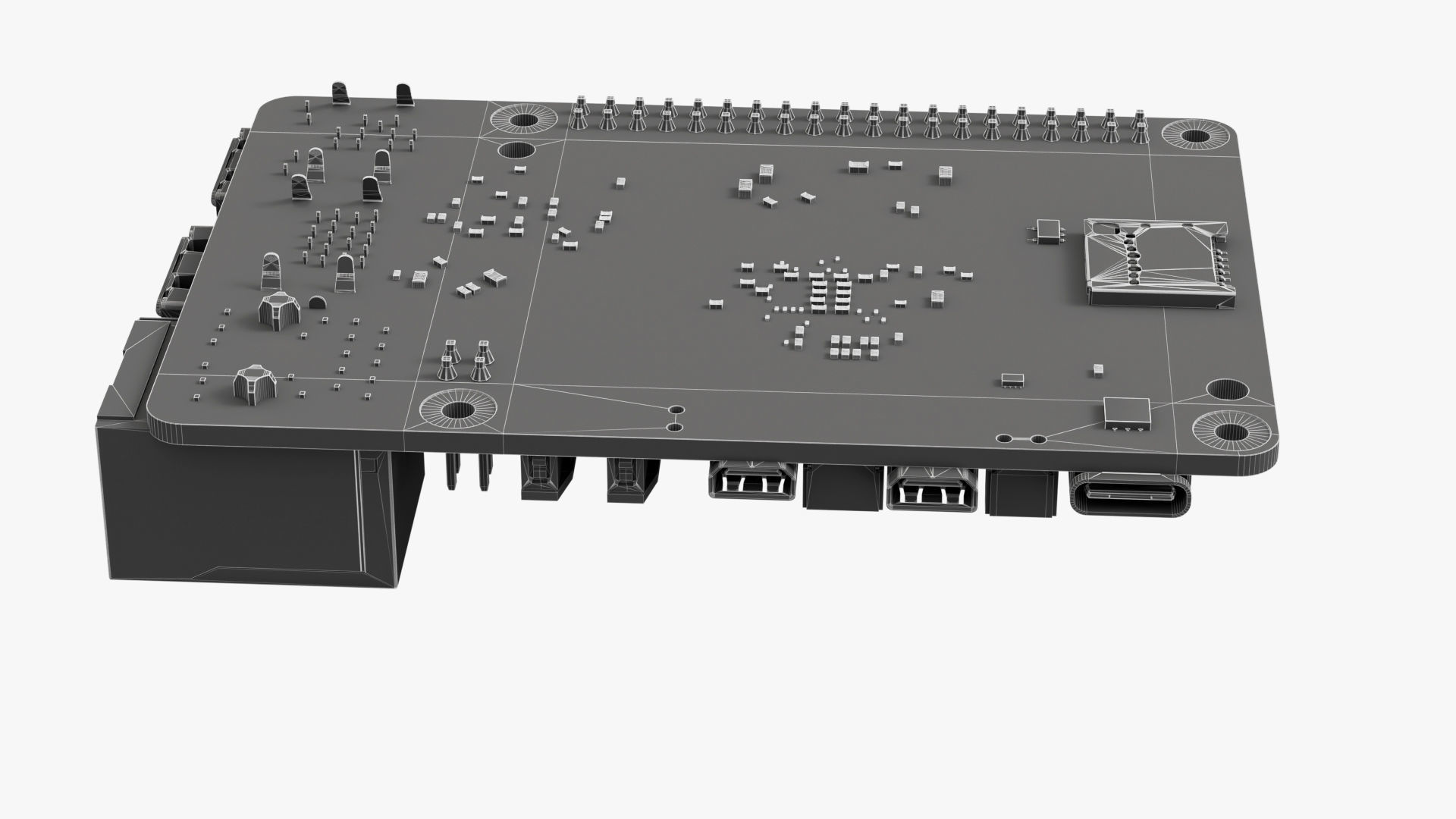 Raspberry pi 5 Low-poly 3D model_18