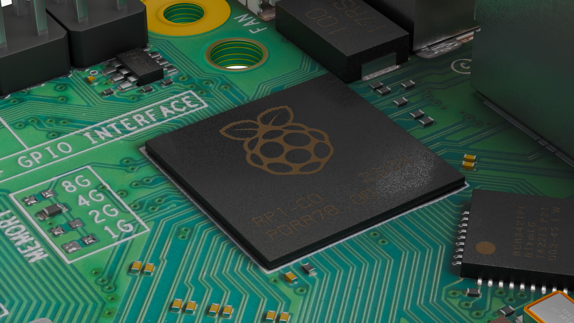 Raspberry pi 5 Low-poly 3D model_3