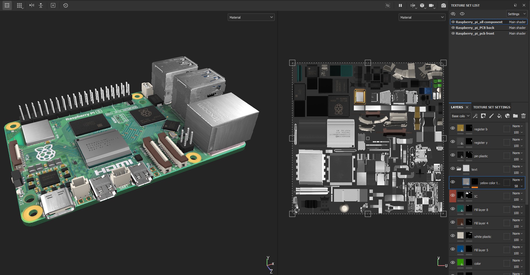 Raspberry pi 5 Low-poly 3D model_23