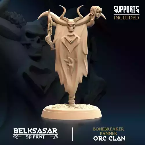 Orc Clan Banner 3D print model