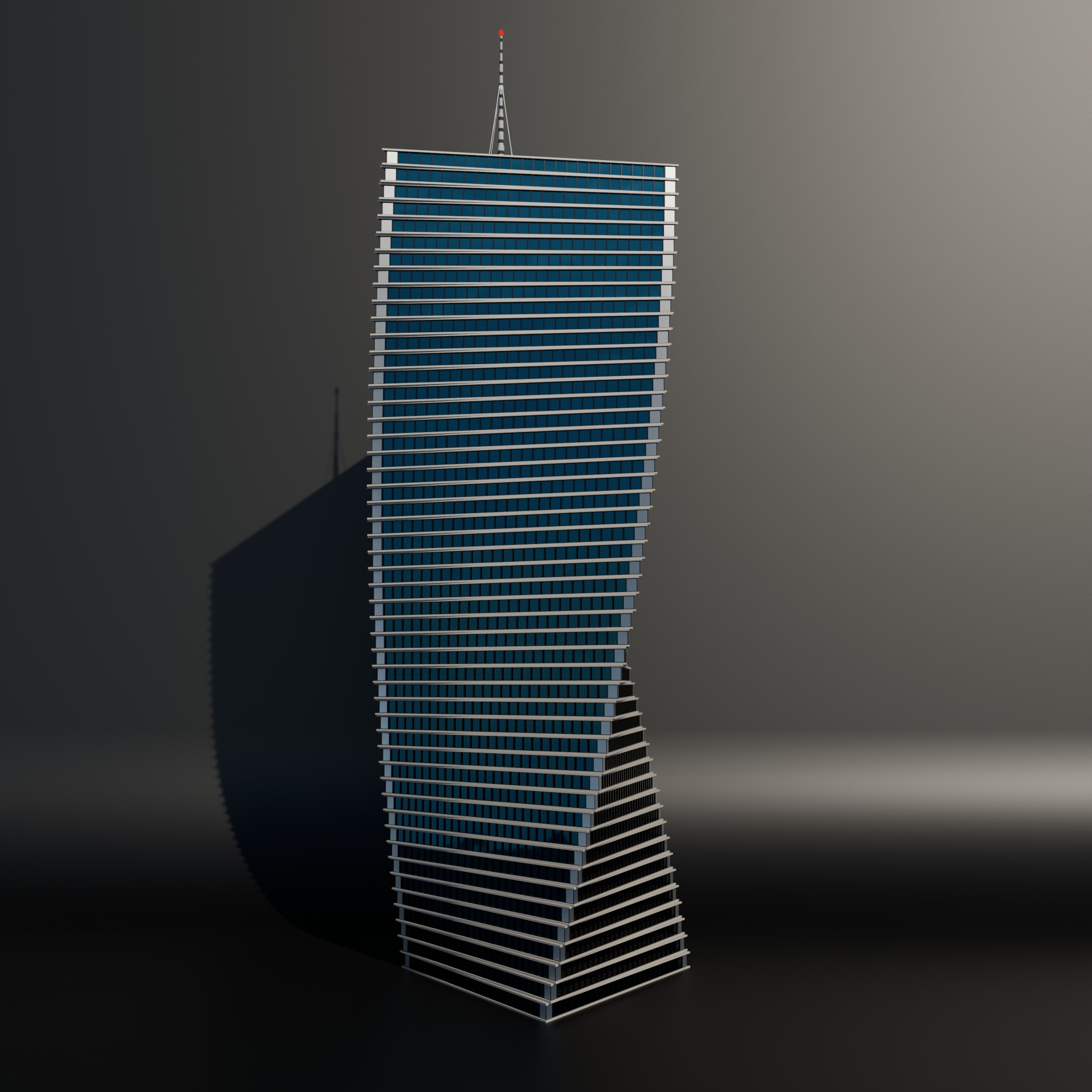 Low-poly procedural skyscrapers bundle Low-poly 3D model_10