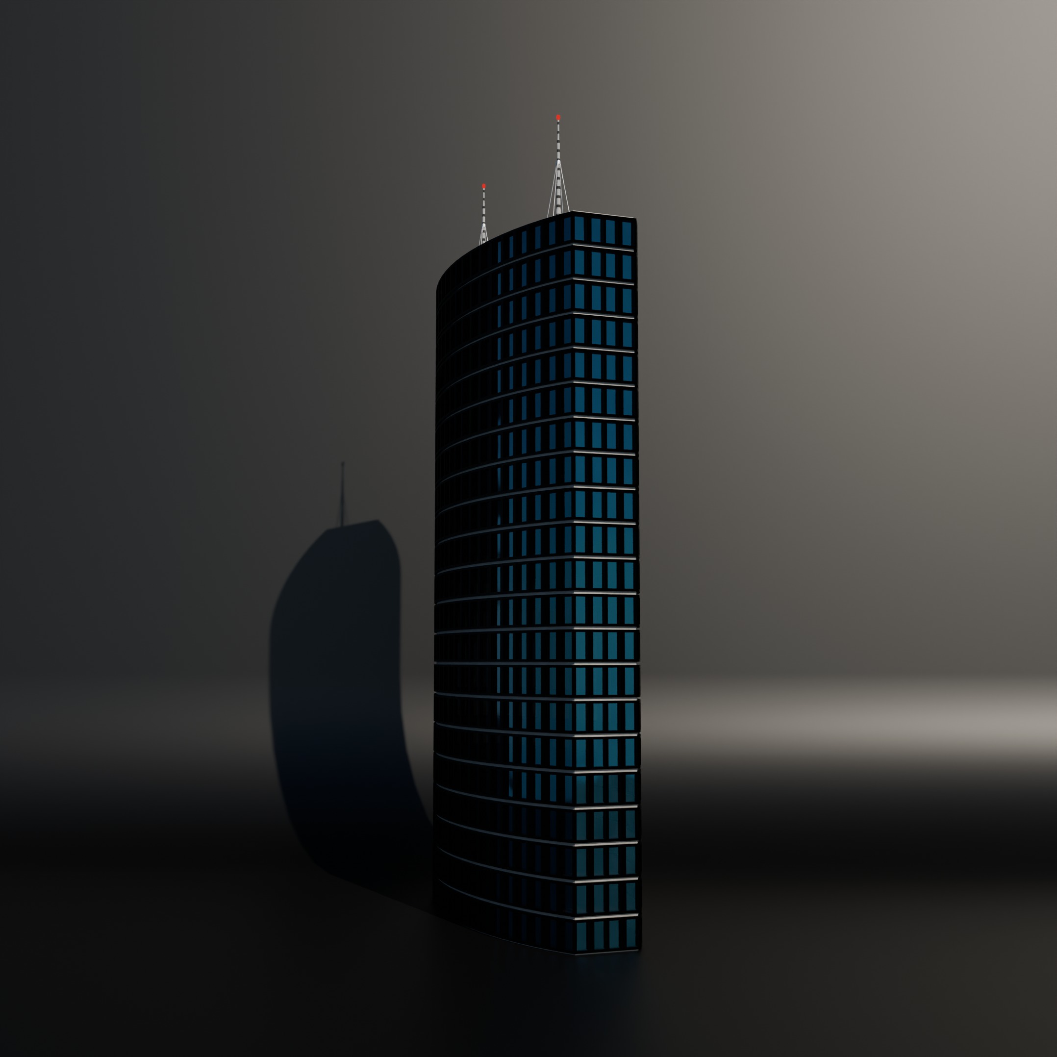 Low-poly procedural skyscrapers bundle Low-poly 3D model_3