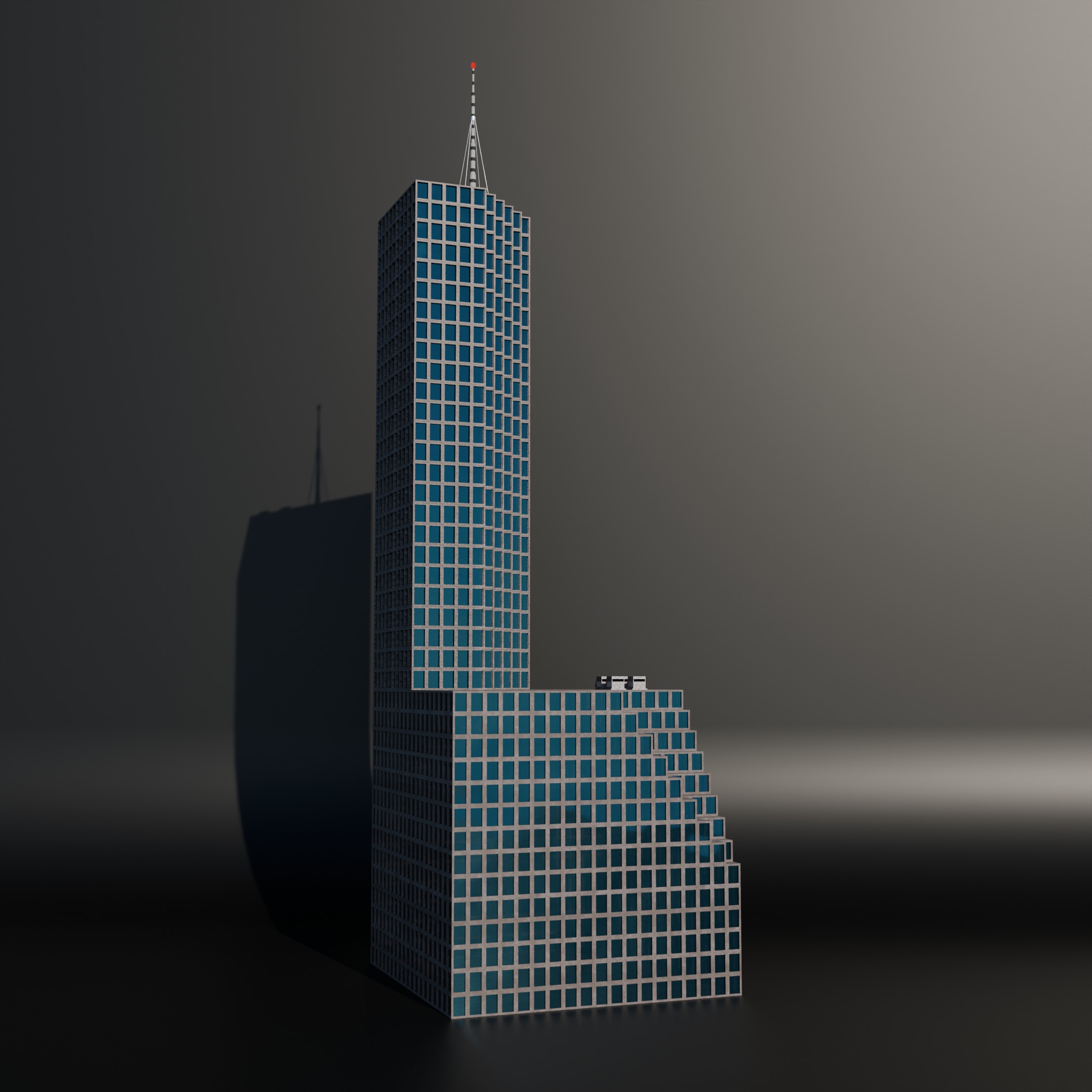 Low-poly procedural skyscrapers bundle Low-poly 3D model_9