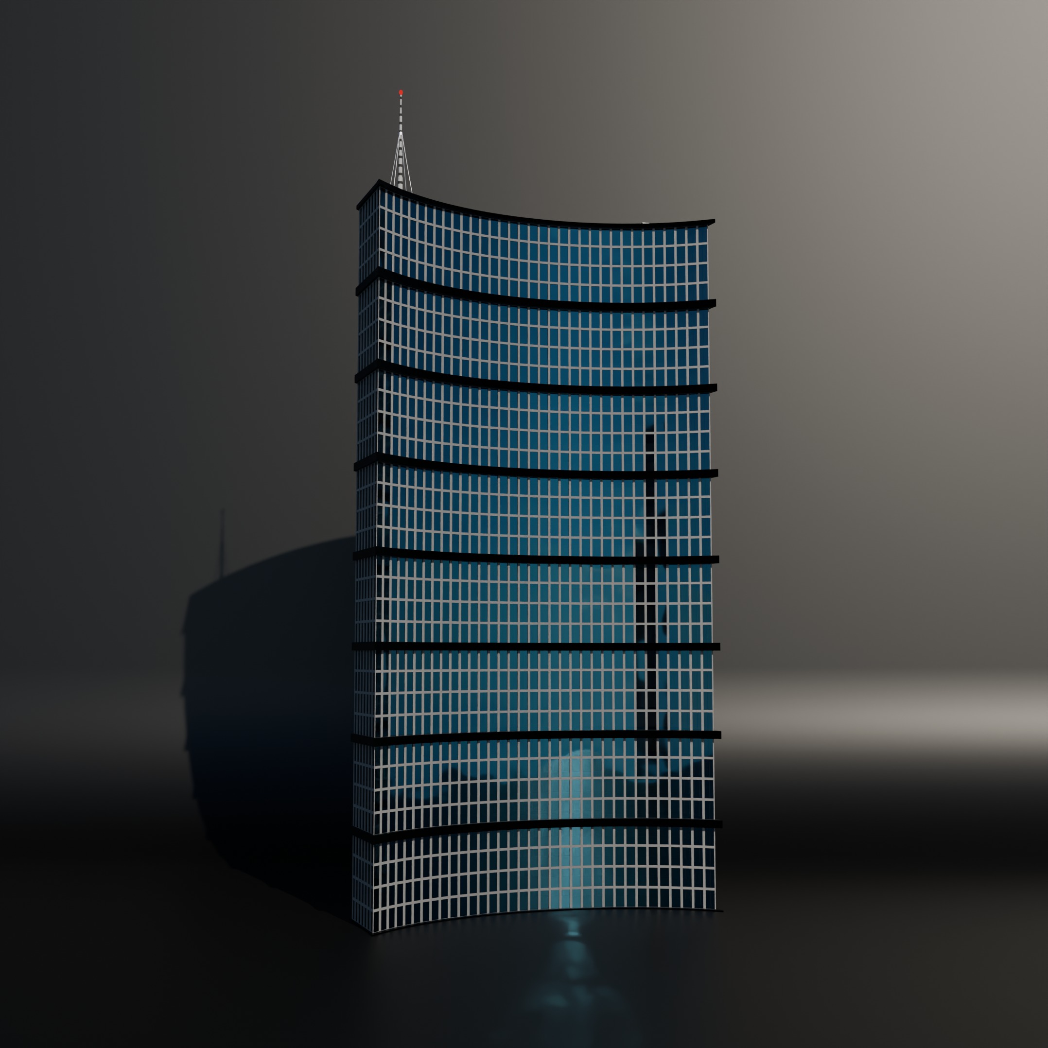 Low-poly procedural skyscrapers bundle Low-poly 3D model_4