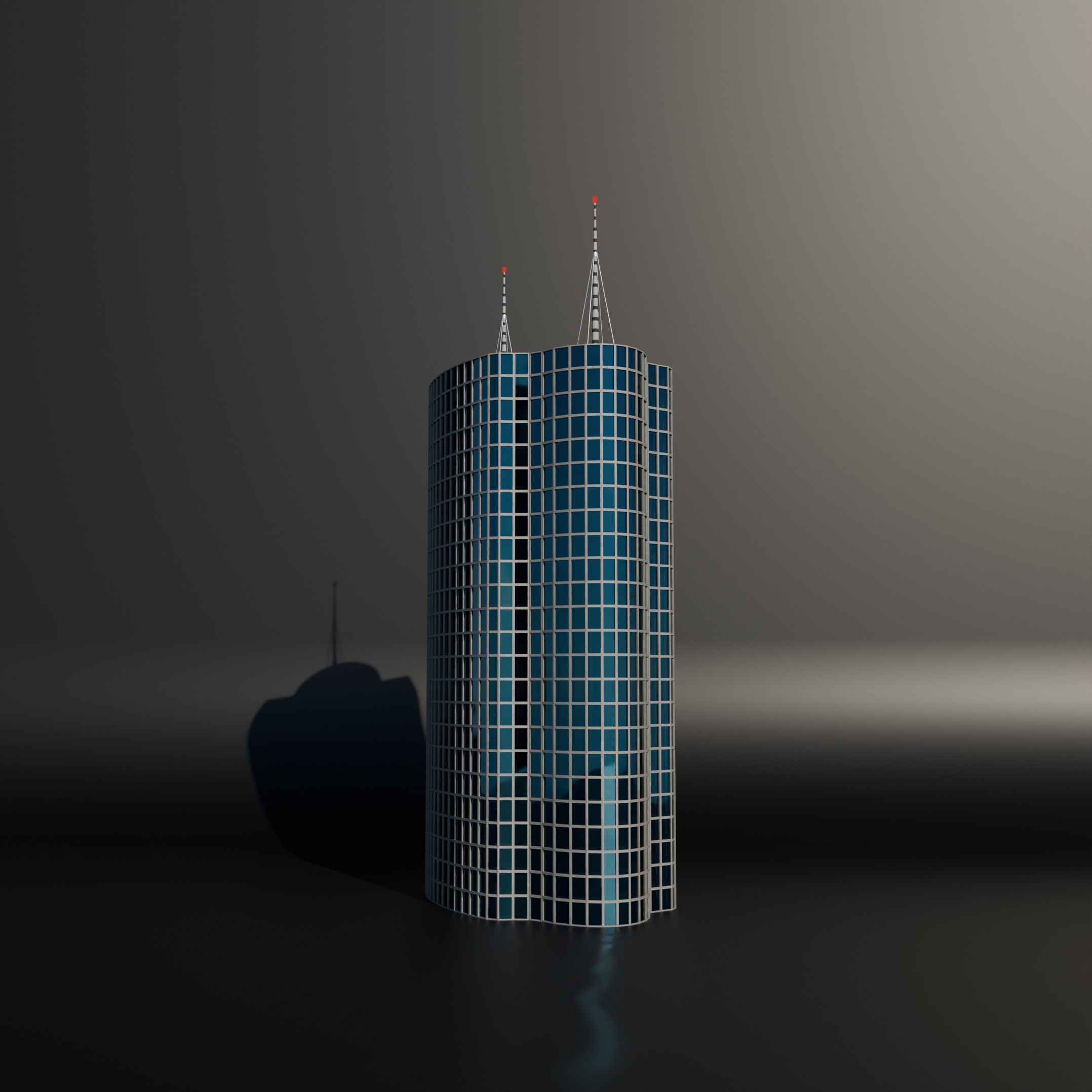 Low-poly procedural skyscrapers bundle Low-poly 3D model_12