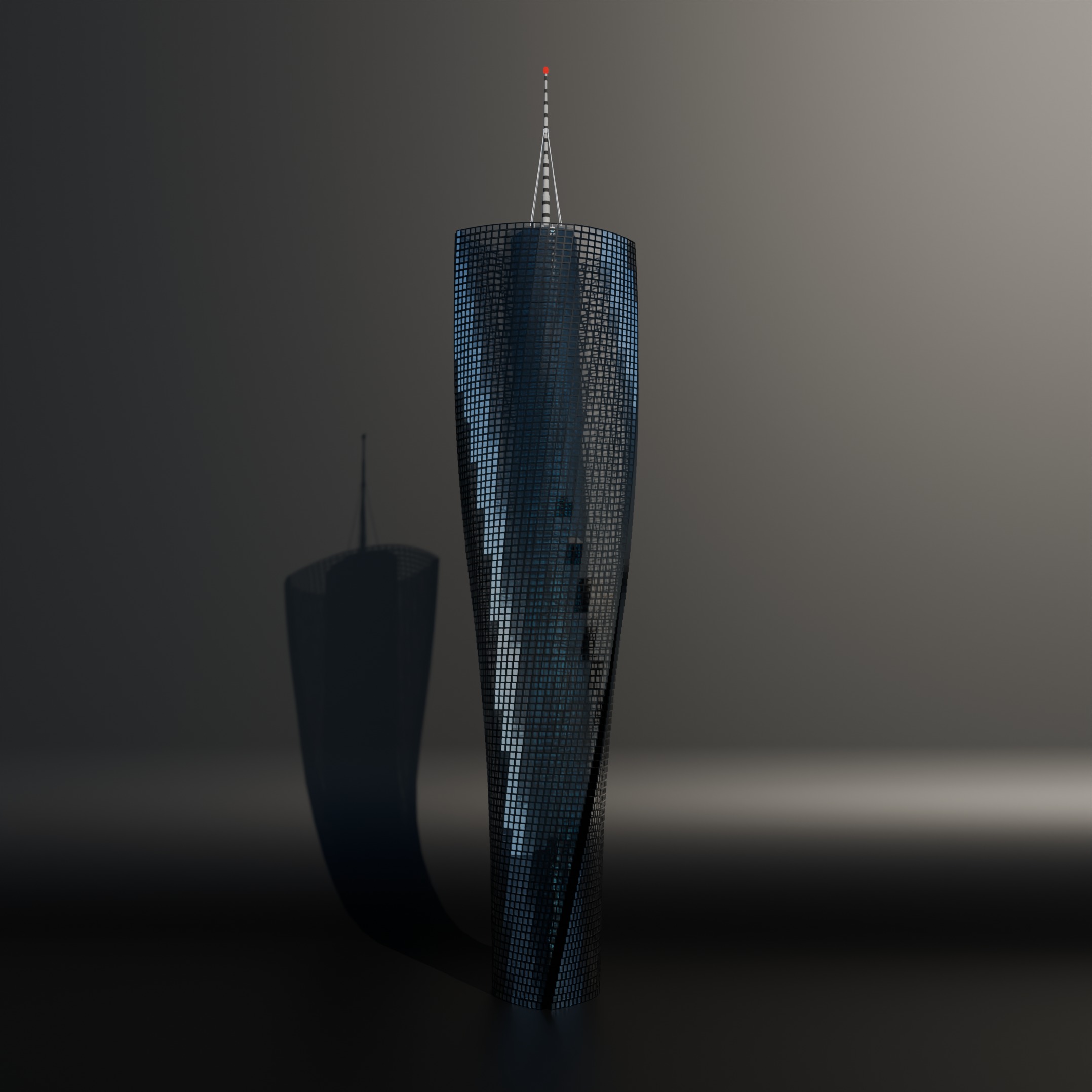 Low-poly procedural skyscrapers bundle Low-poly 3D model_11