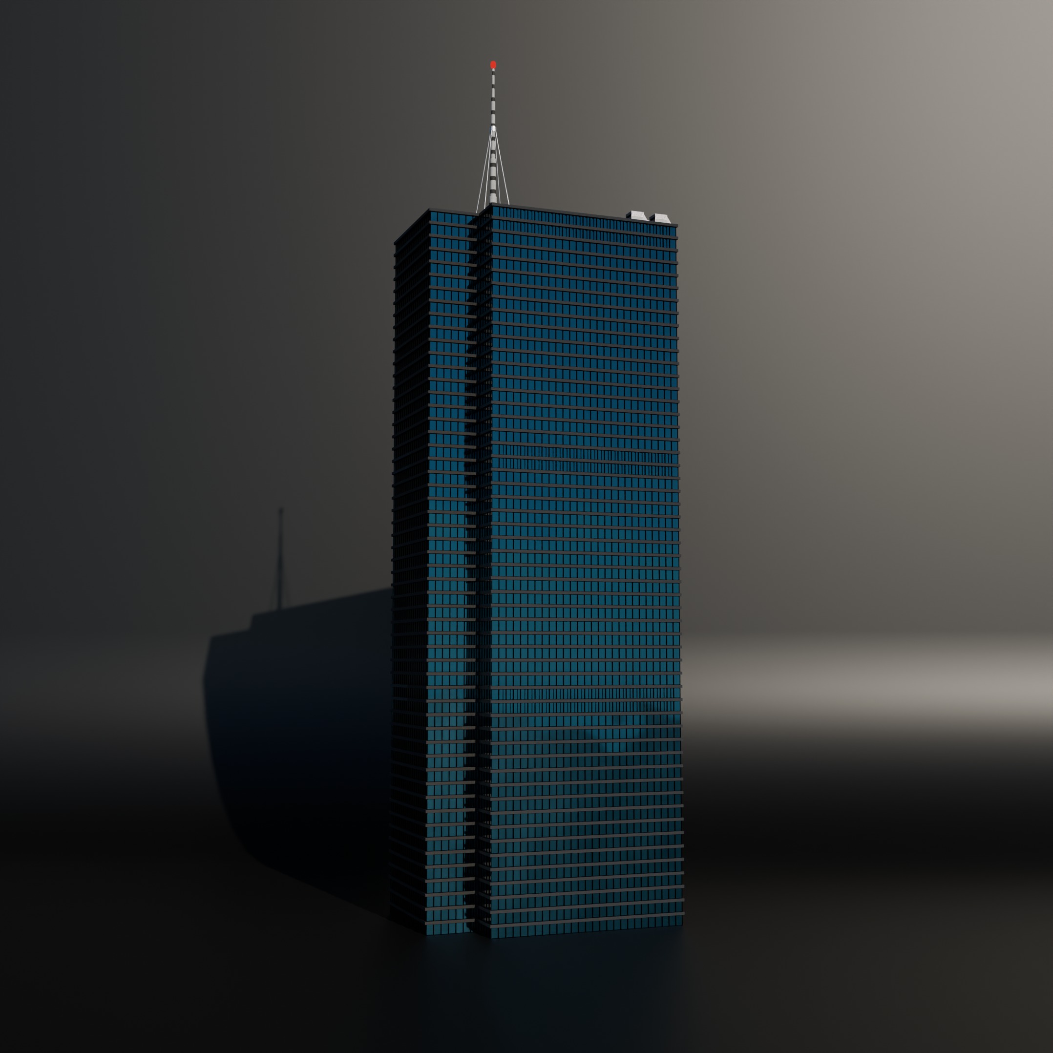 Low-poly procedural skyscrapers bundle Low-poly 3D model_6