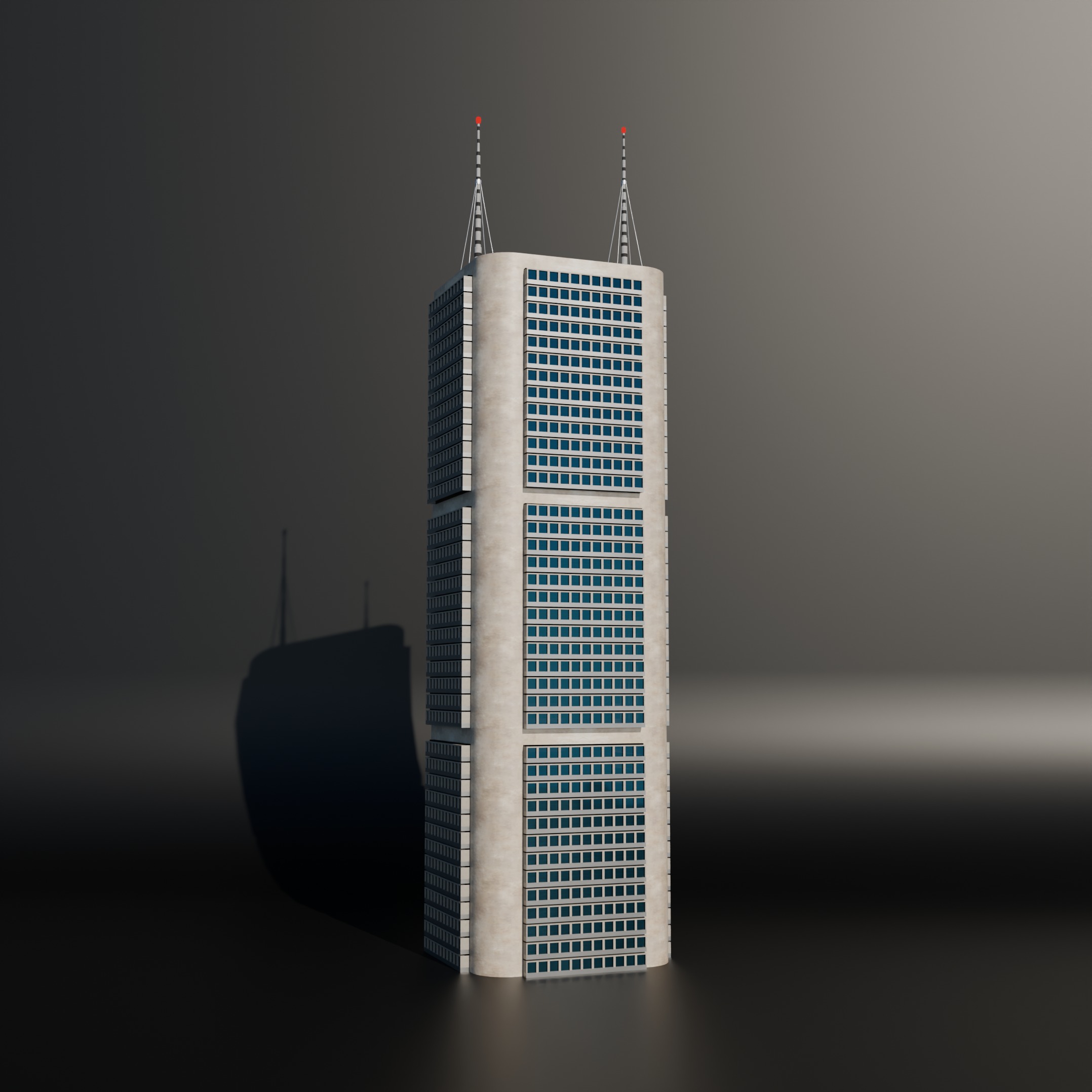 Low-poly procedural skyscrapers bundle Low-poly 3D model_1