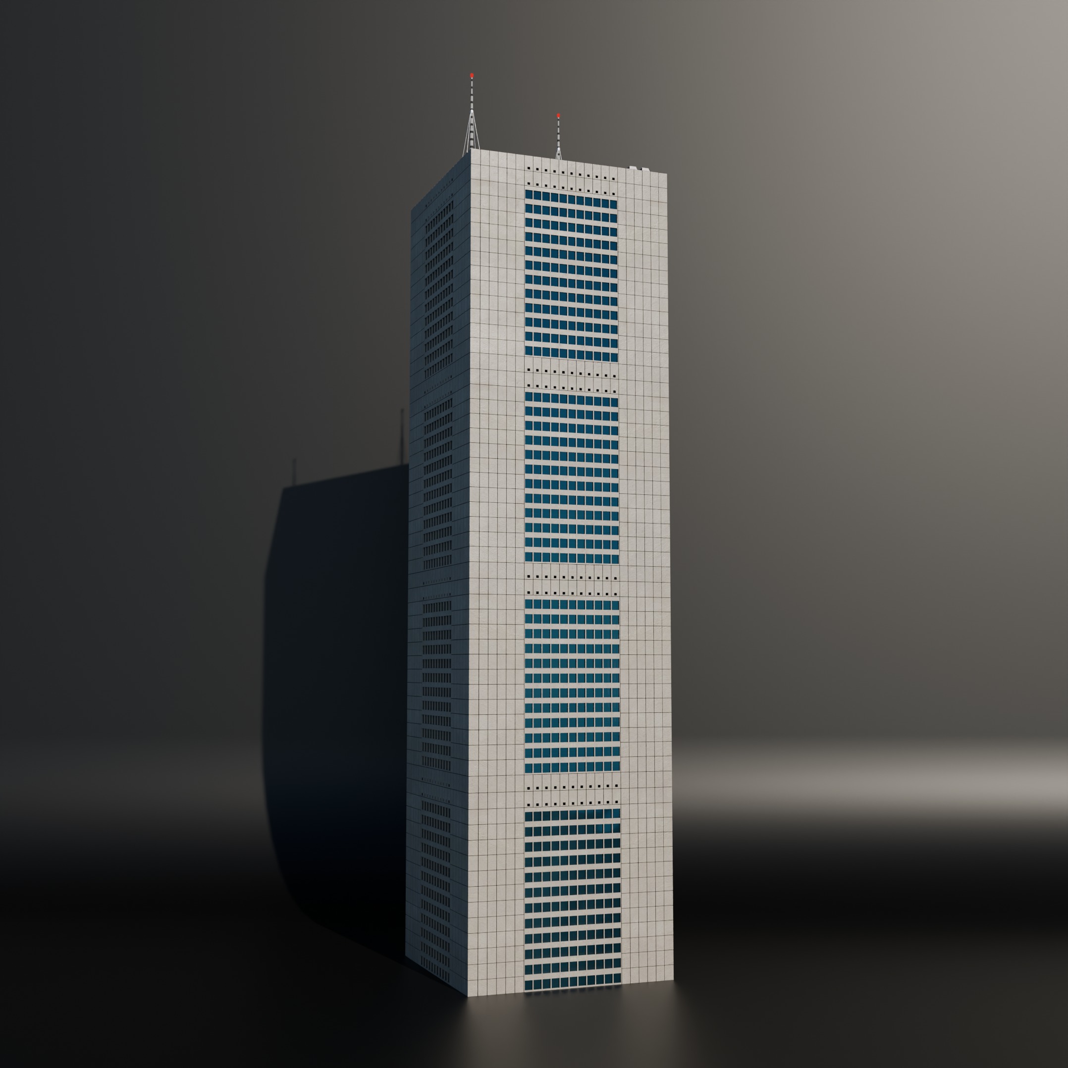 Low-poly procedural skyscrapers bundle Low-poly 3D model_2