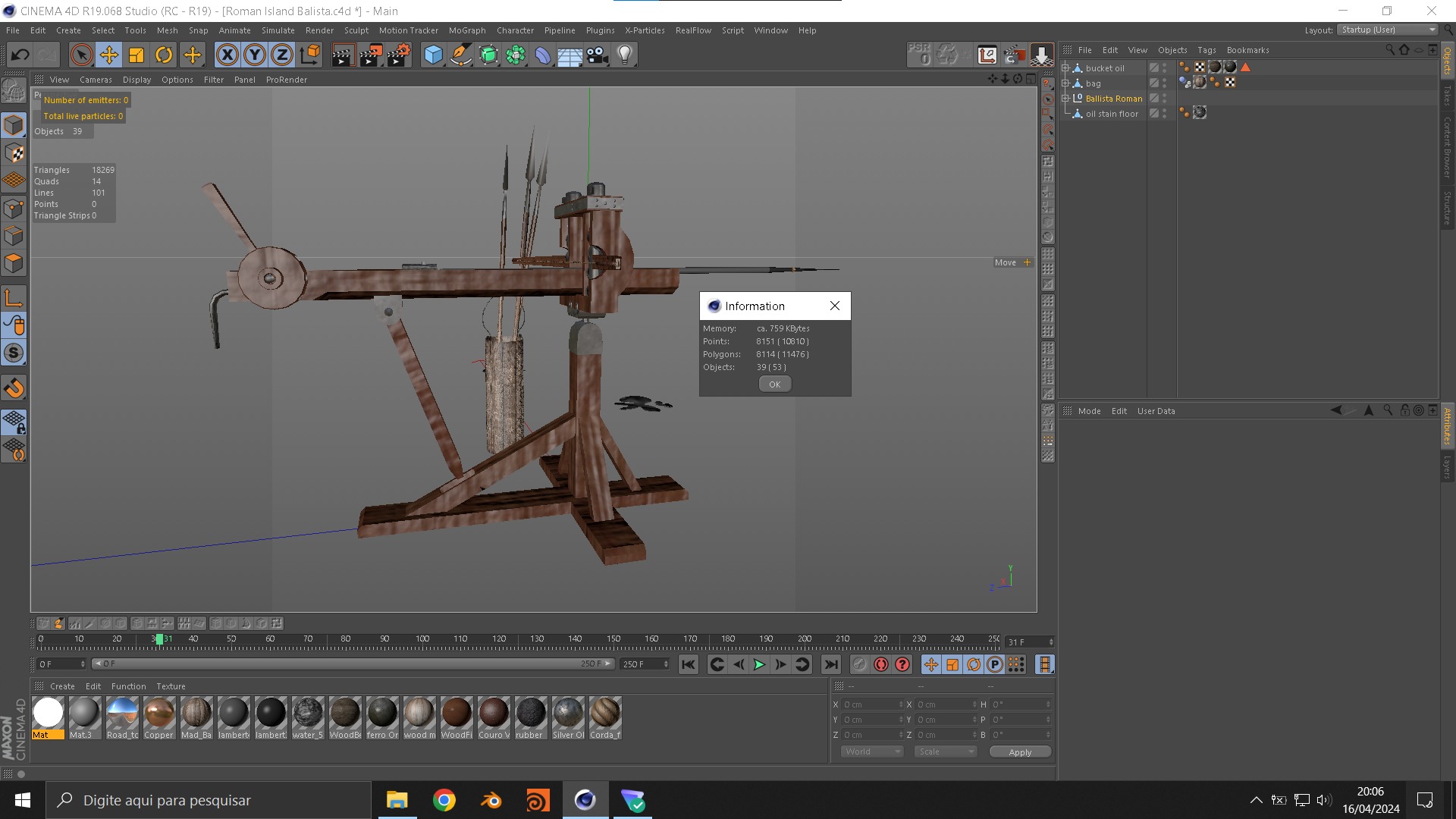 Roman Island Ballista 3D model_13