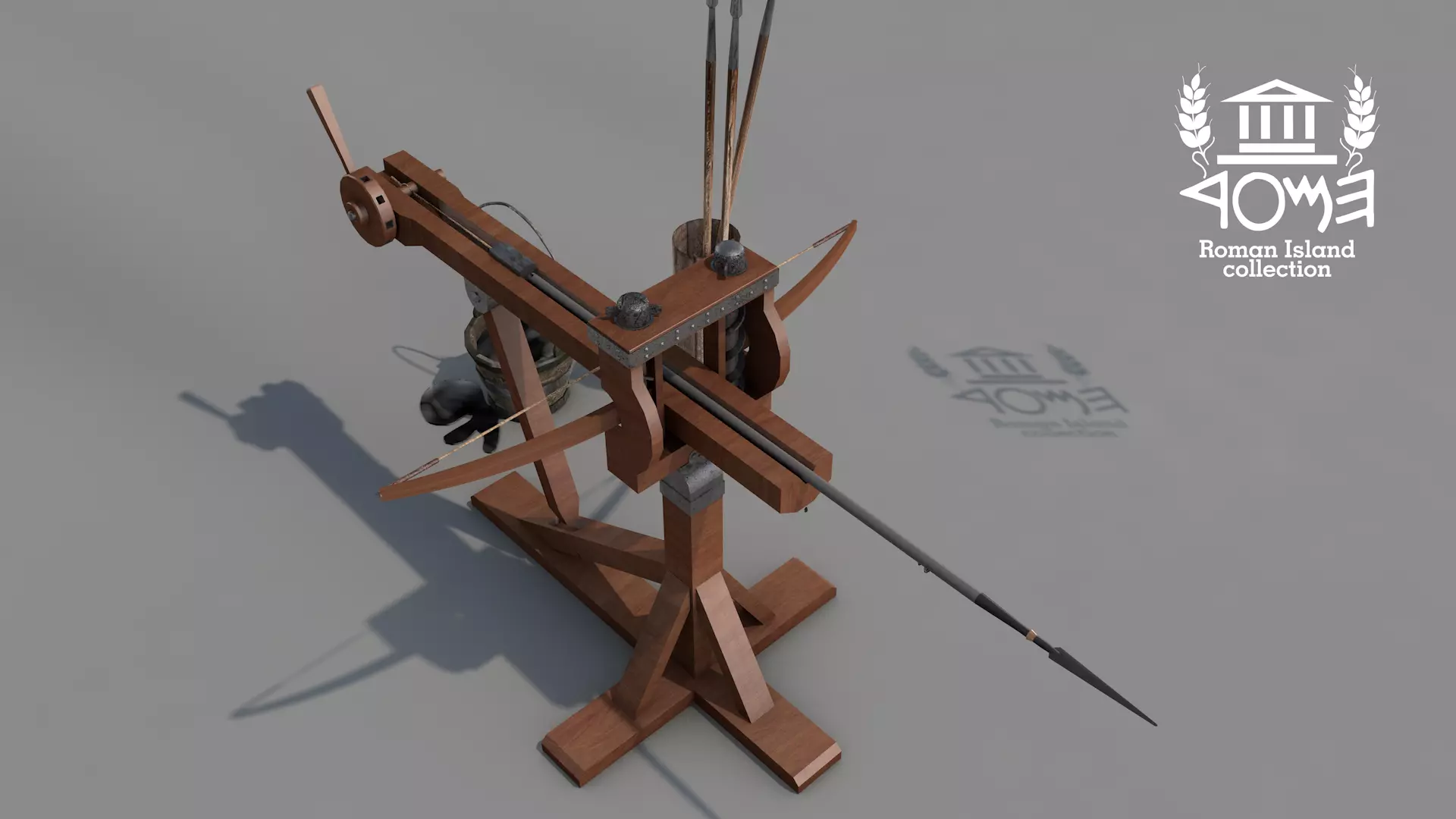 Roman Island Ballista 3D model_0