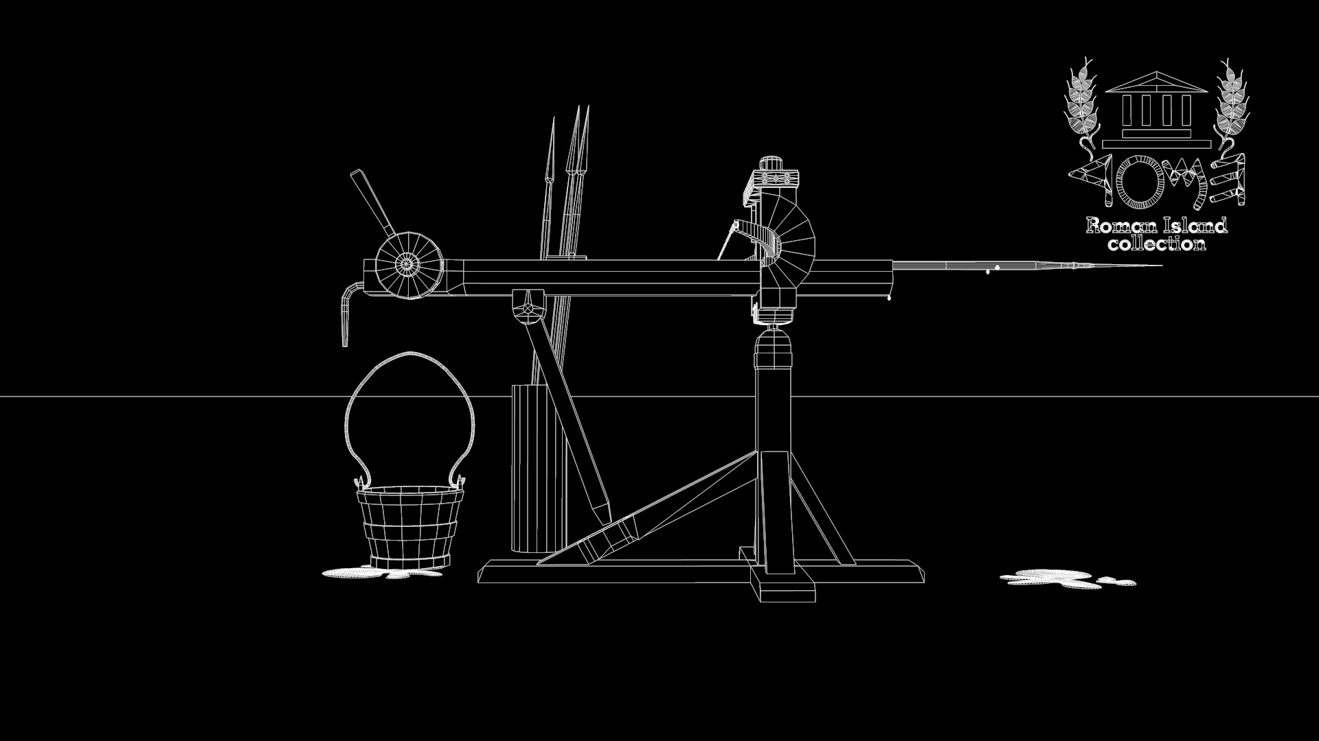 Roman Island Ballista 3D model_9