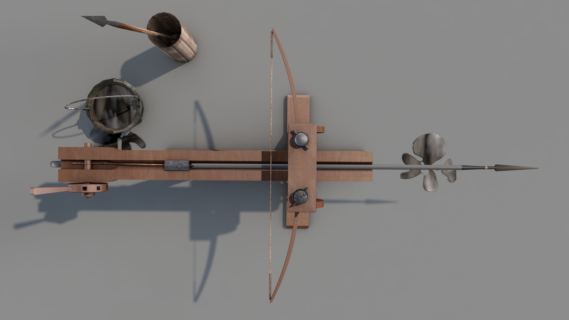 Roman Island Ballista 3D model_5