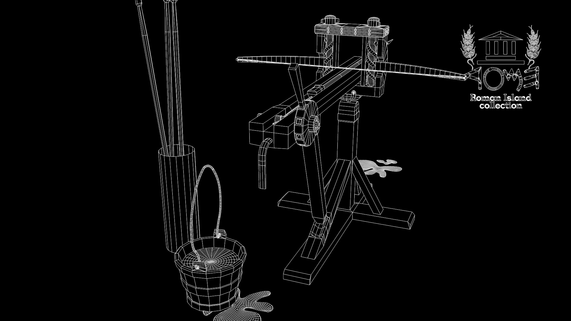 Roman Island Ballista 3D model_11