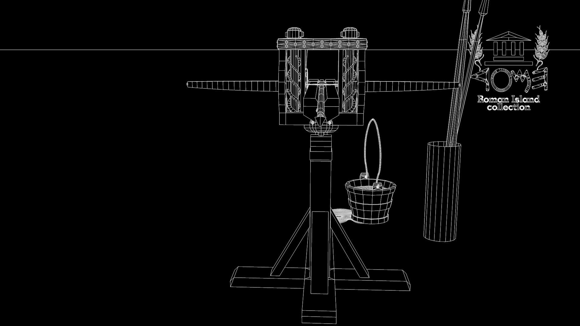 Roman Island Ballista 3D model_12