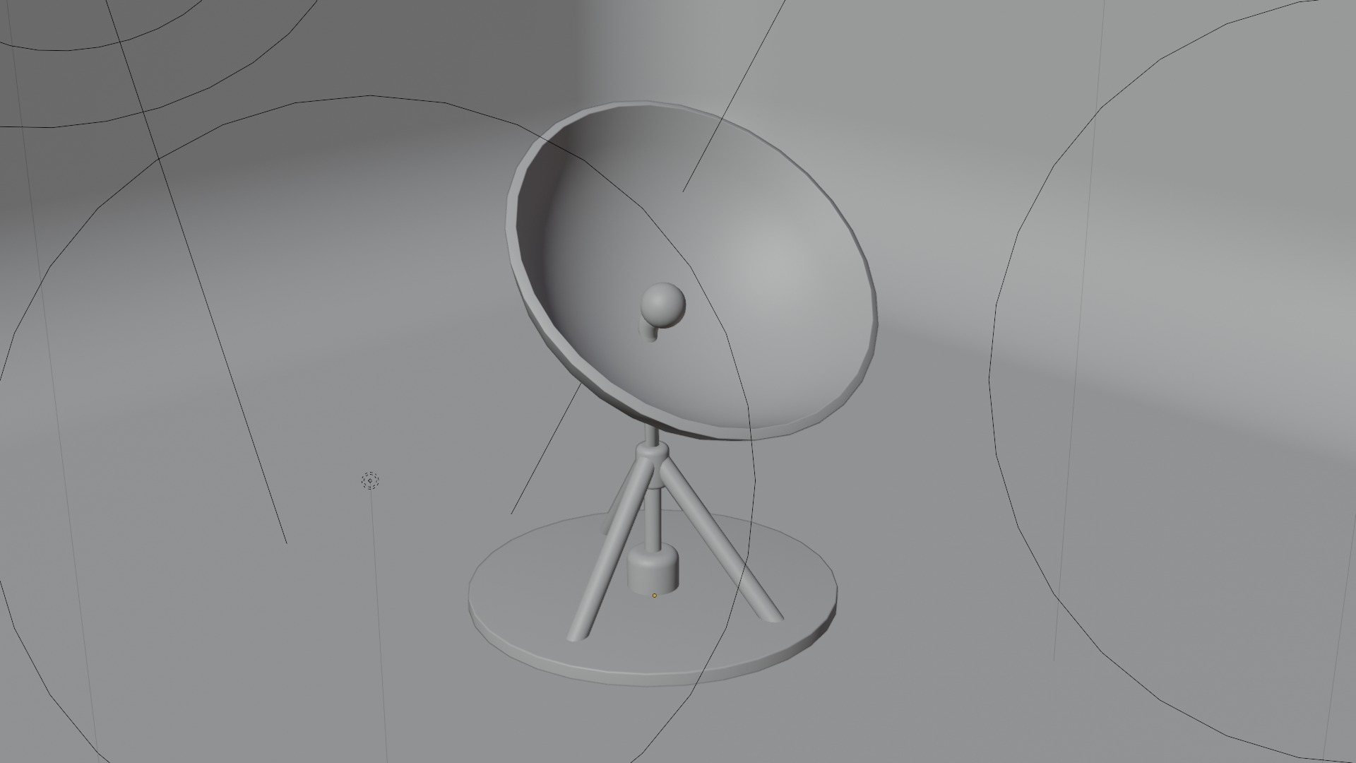 Antenna Low Poly Low-poly 3D model_5