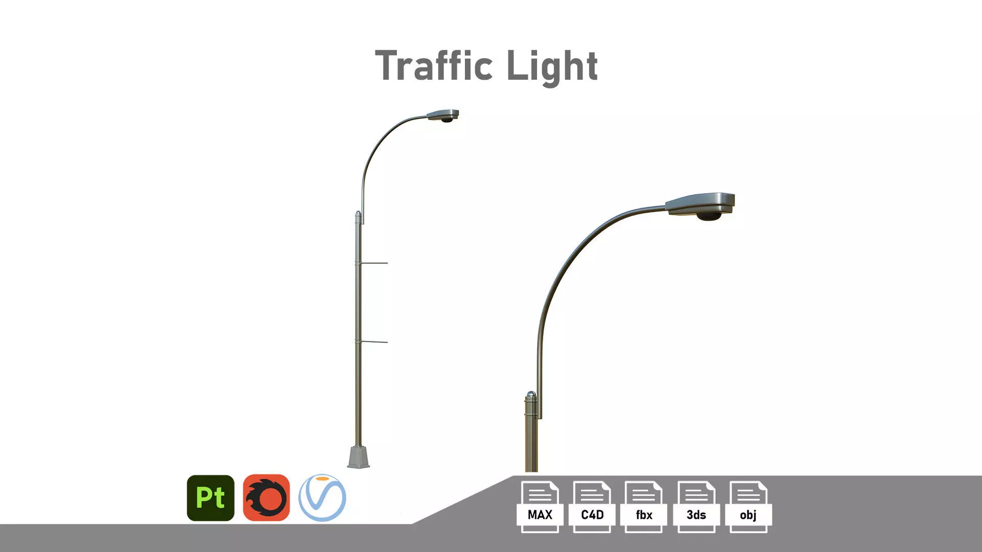 Traffic Light 01 Low-poly 3D model_0