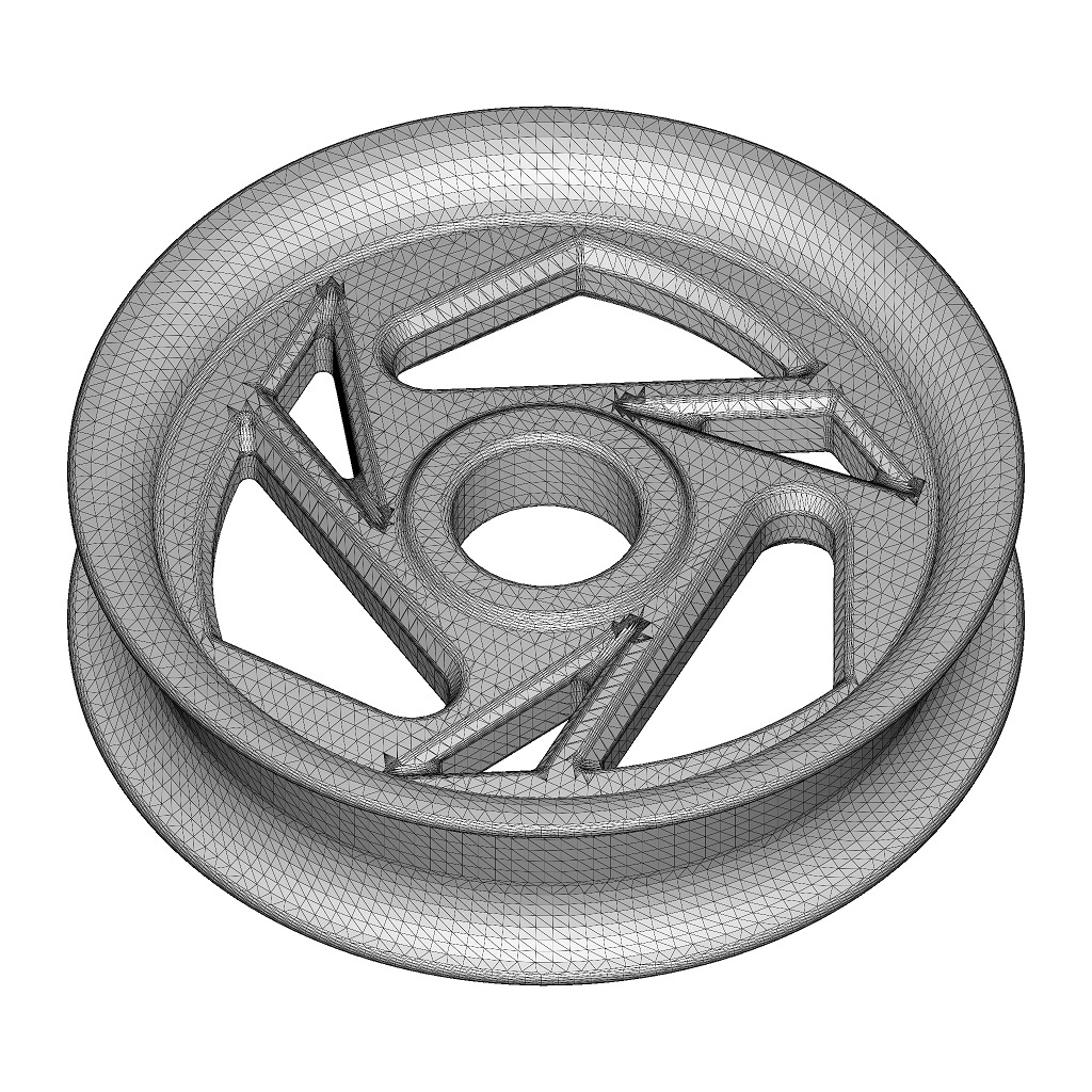 Tricycle Wheel Rim 3D print model_3
