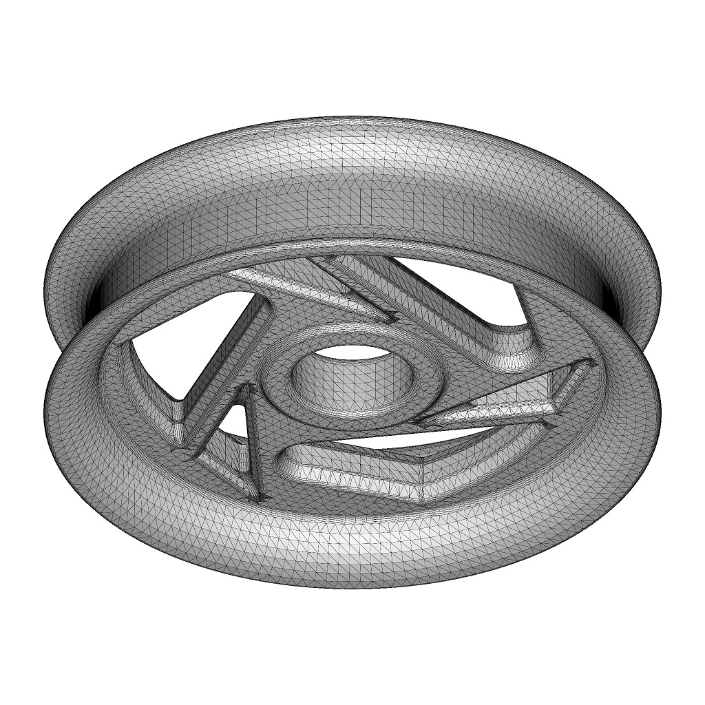 Tricycle Wheel Rim 3D print model_4