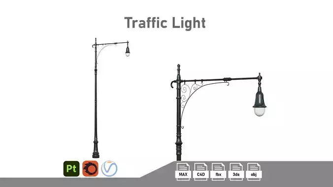 Traffic Light 03 Low-poly 3D model