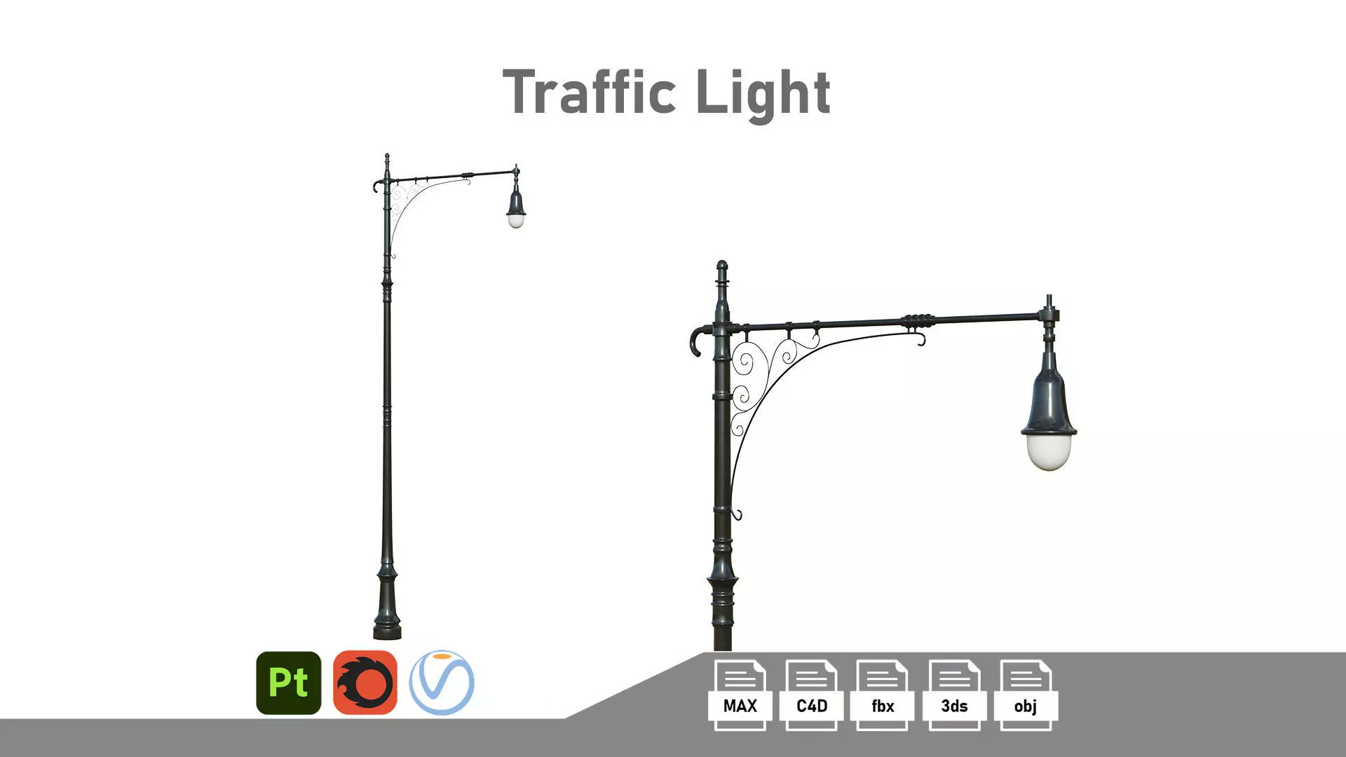 Traffic Light 03 Low-poly 3D model_0
