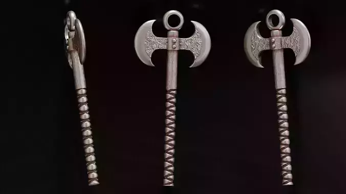 Double Headed Battle Axe Pendant