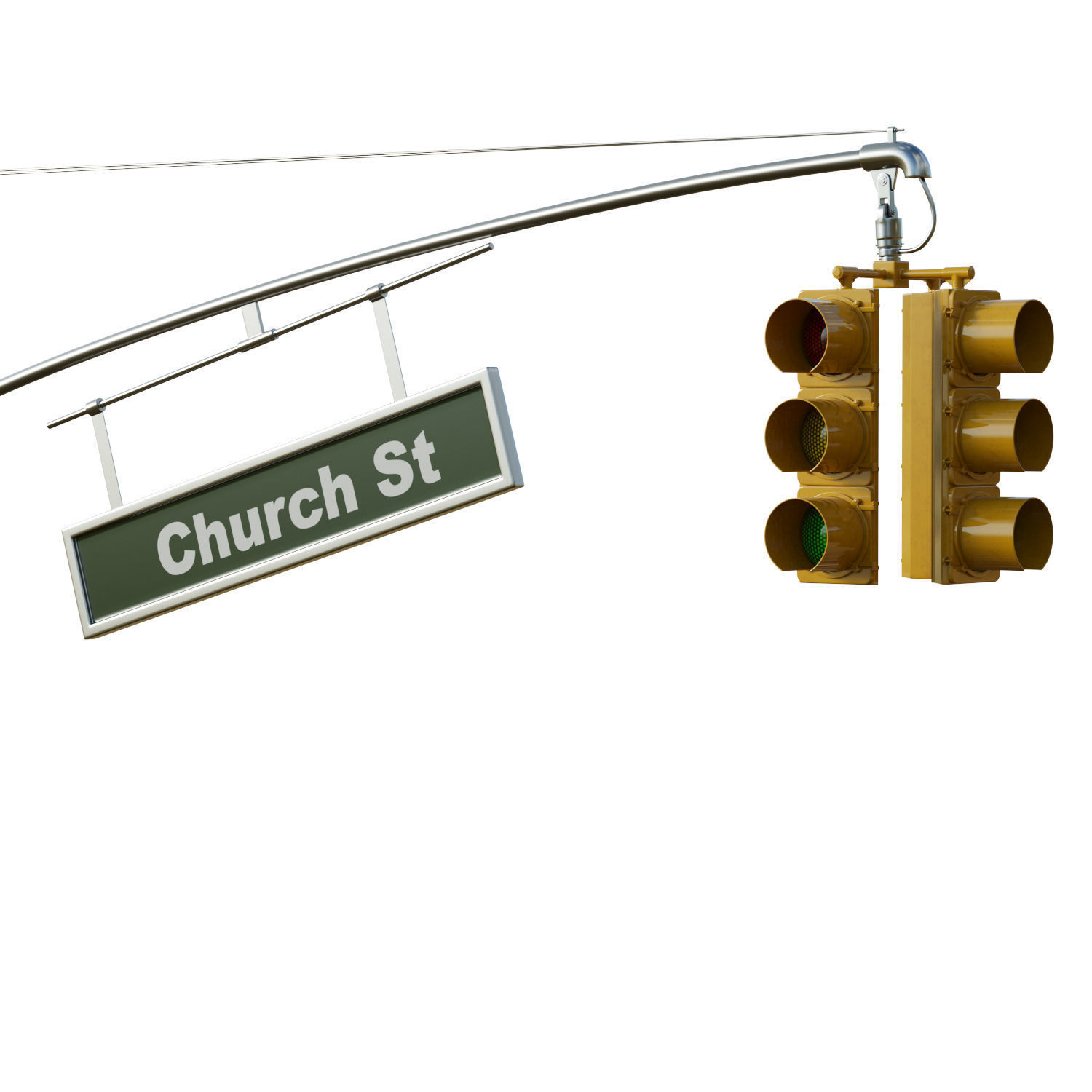 Traffic Light 05 Low-poly 3D model_13