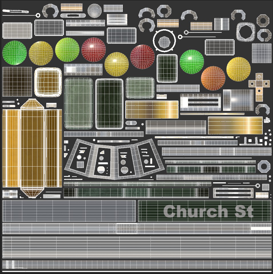 Traffic Light 05 Low-poly 3D model_20