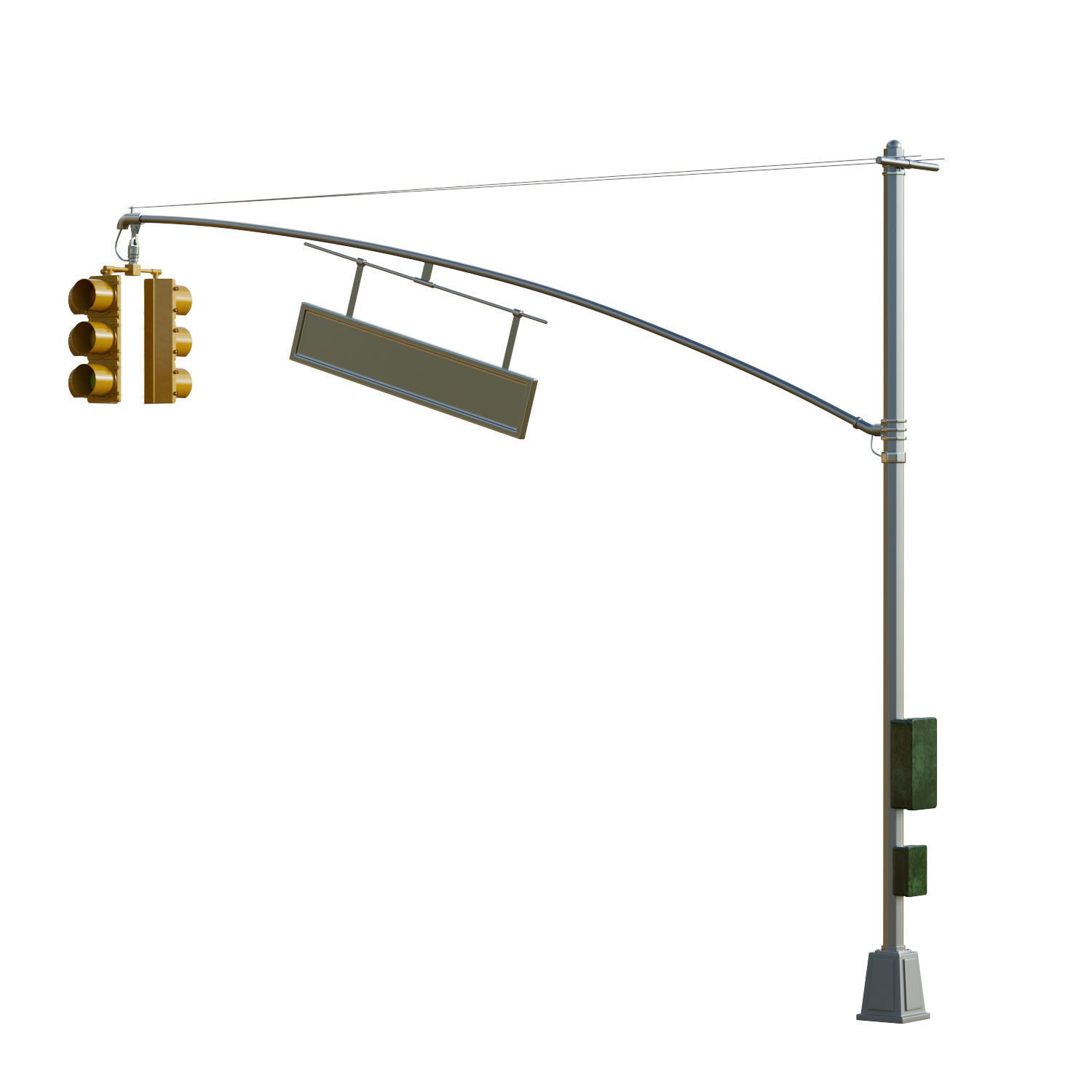 Traffic Light 05 Low-poly 3D model_2