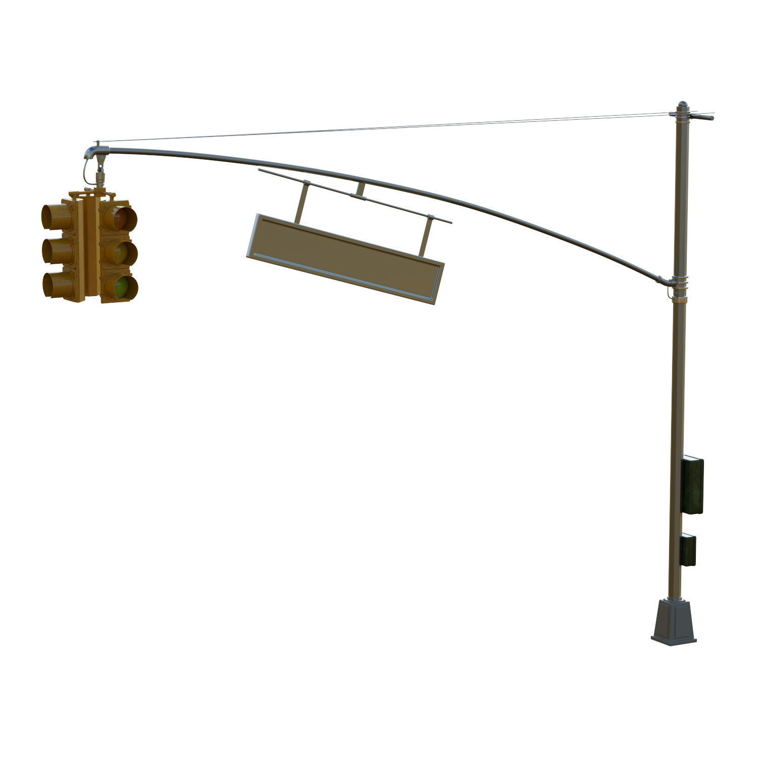 Traffic Light 05 Low-poly 3D model_3