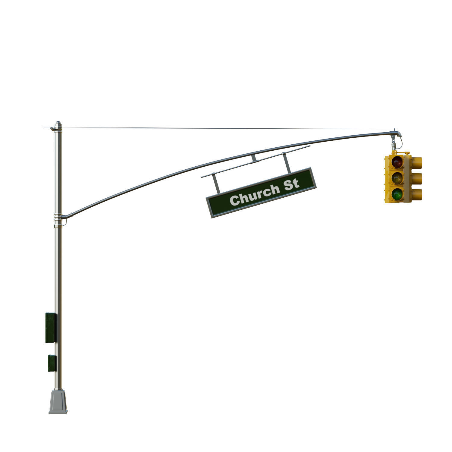 Traffic Light 05 Low-poly 3D model_15