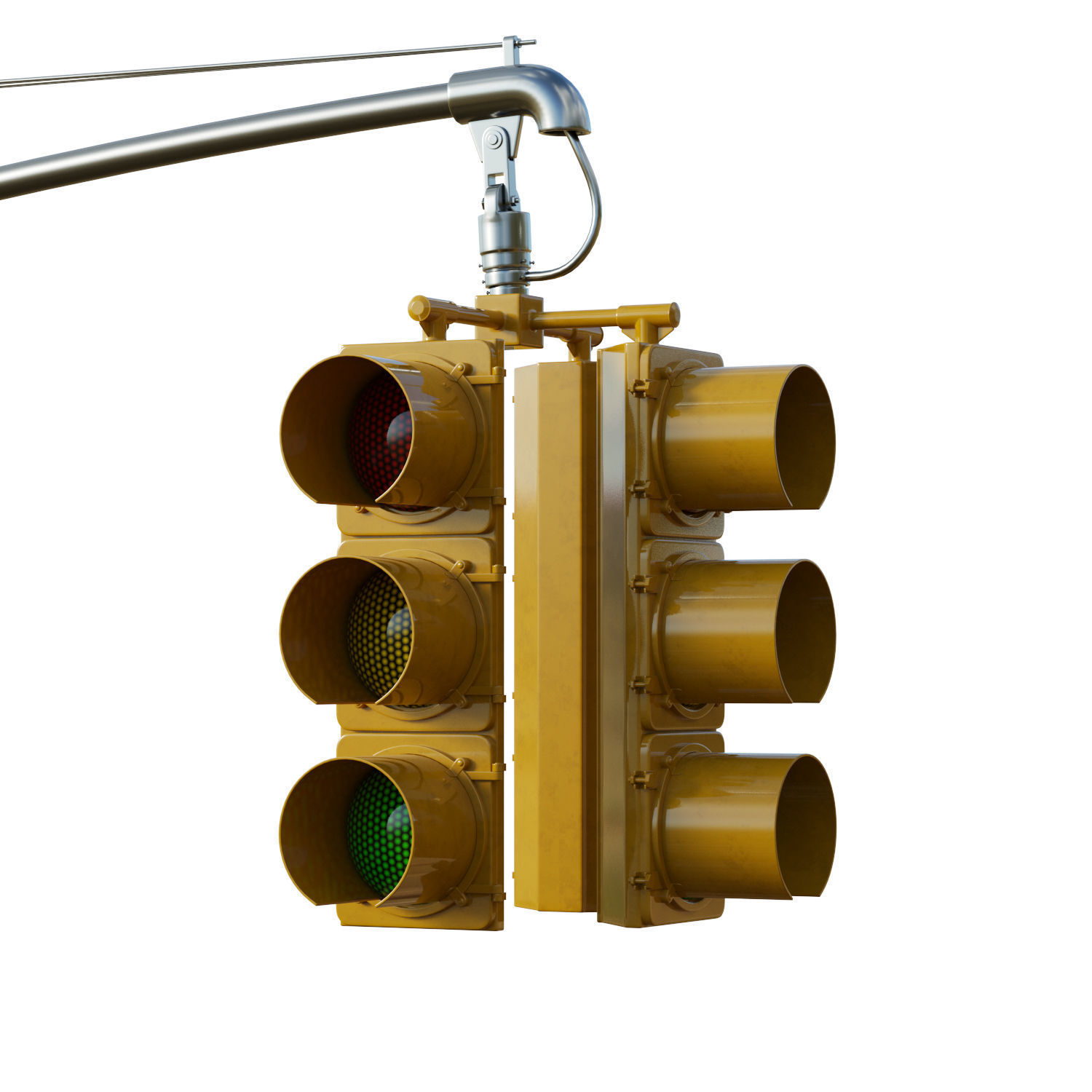 Traffic Light 05 Low-poly 3D model_9