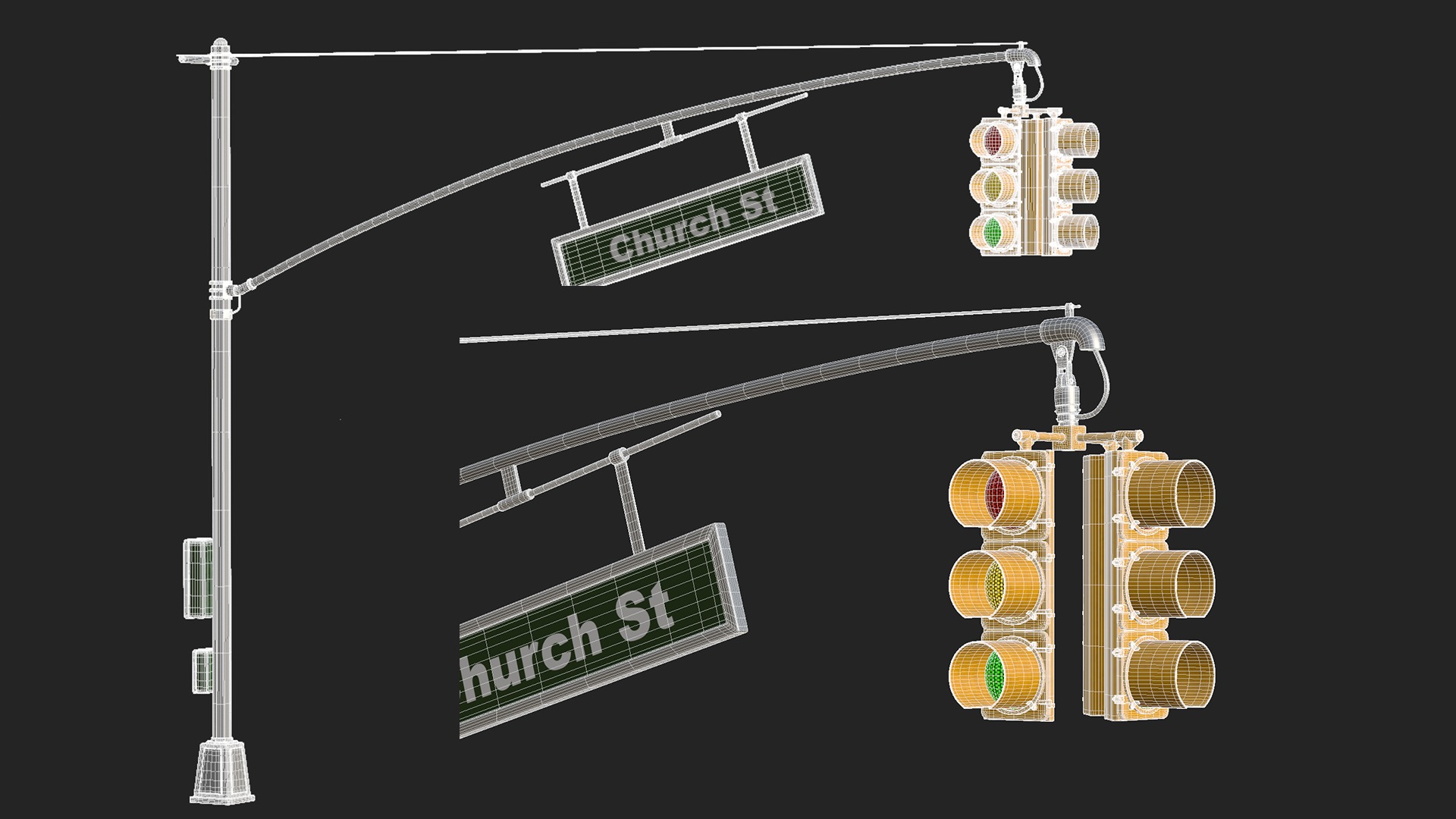 Traffic Light 05 Low-poly 3D model_19