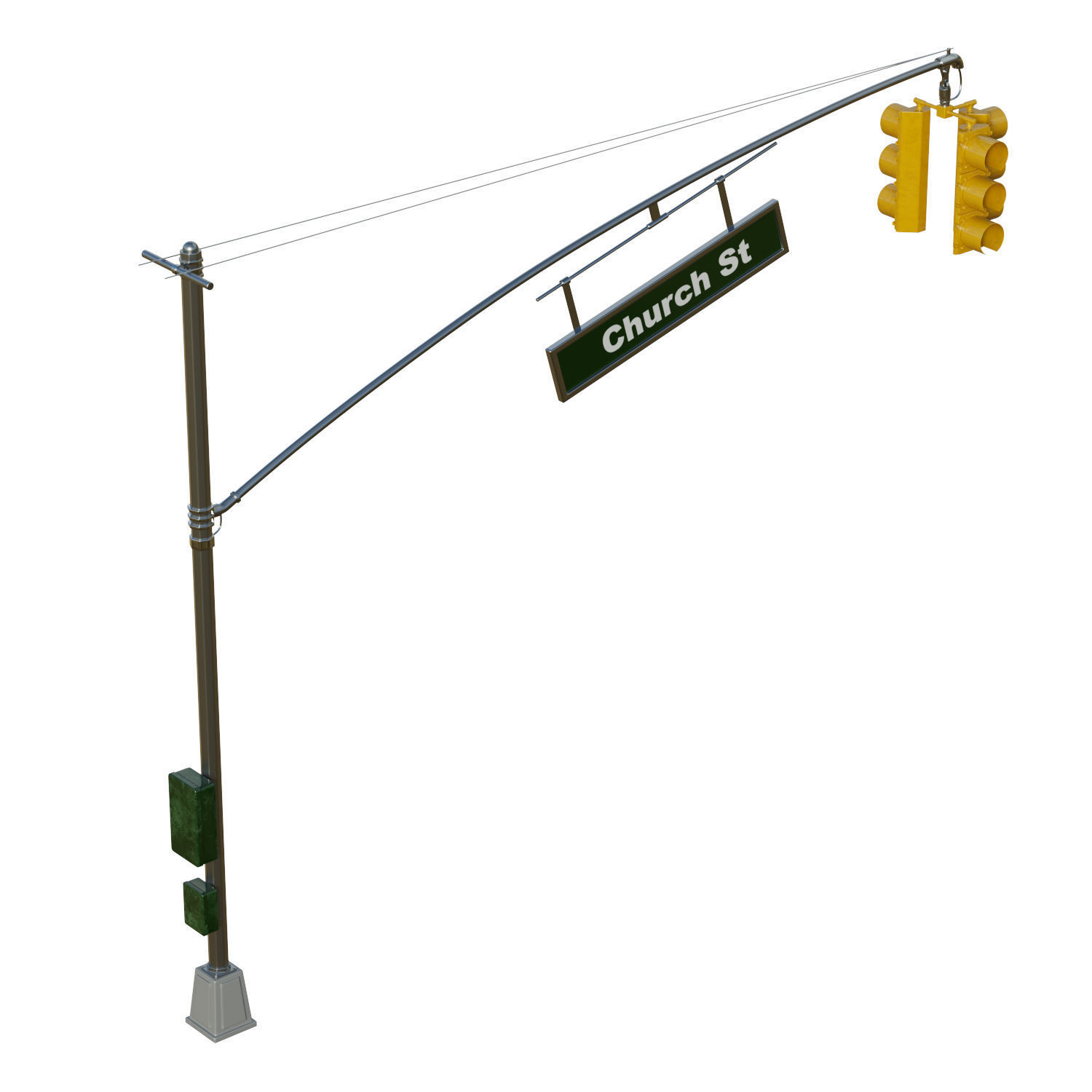 Traffic Light 05 Low-poly 3D model_1