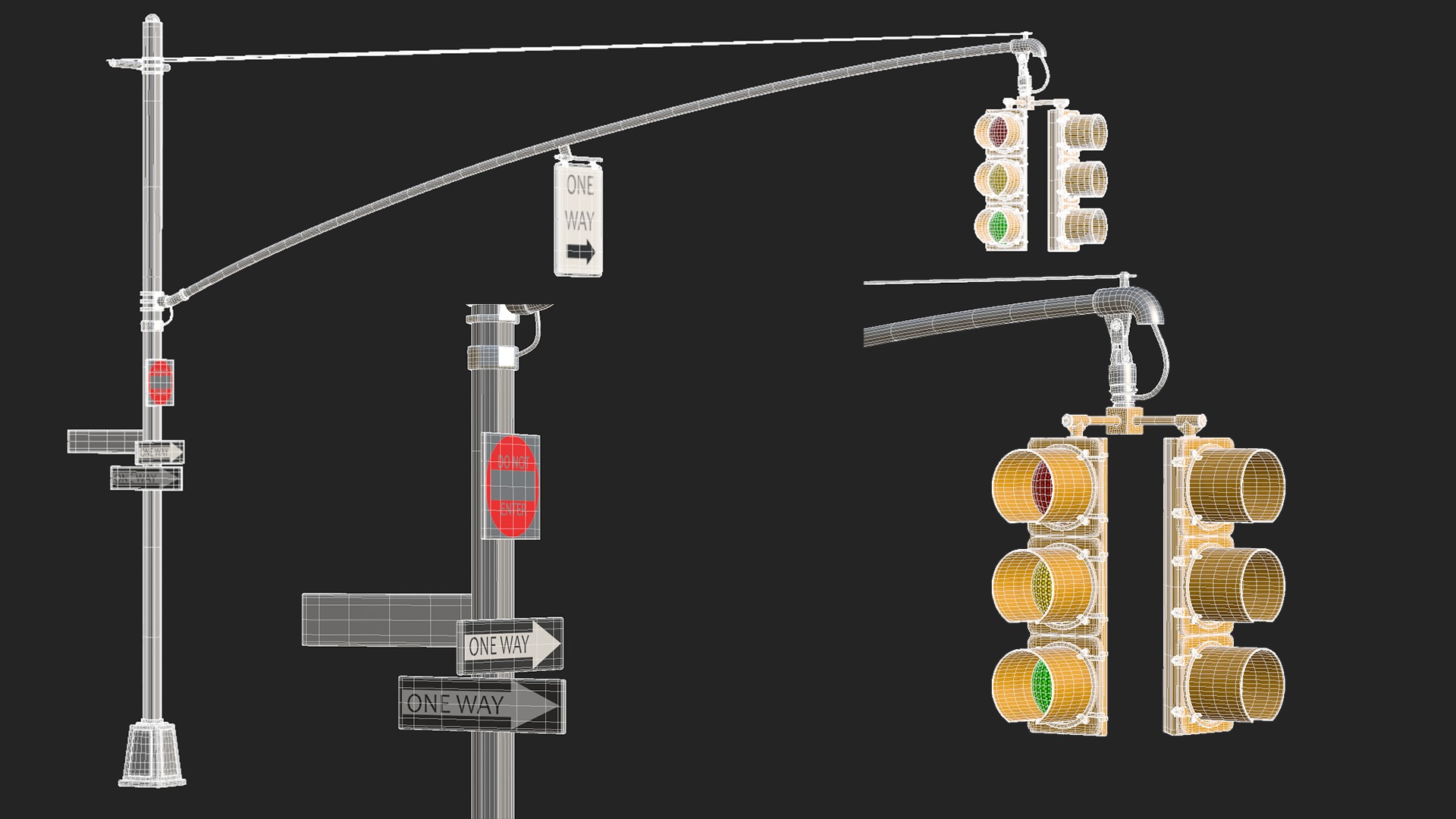 Traffic Light 06 Low-poly 3D model_19